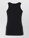 LOULOU RIBBED COTTON TANK TOP WITH ROUND NECK