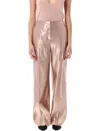 Loulou Studio Silk Linen High Waist Wide Leg Pant