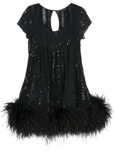Loulou Sequin-embellished Midi Dress In Black