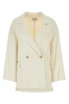 Loulou Studio Loulou Ivory Wool Blend Gary Coat
