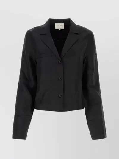 Loulou Short Silk Aloma Shirt In Black