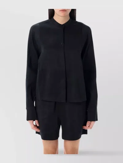 Loulou Studio Siara Shirt Buttoned Cuffs In Black