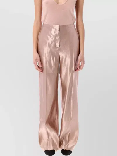 Loulou Studio Silk Linen High Waist Wide Leg Pant In Multi