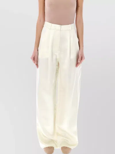 Loulou Silk Pant Pinced Vione In White