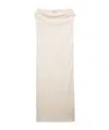 Loulou Studio Martial Midi Dress In Ivory Cotton