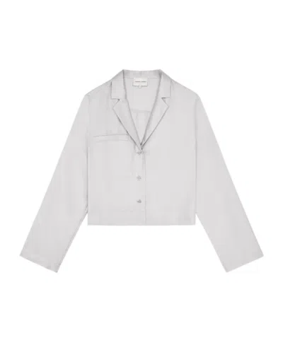 Loulou Studio A Short Sleeved Shirt In Gray