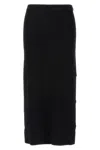 Loulou Studio Manta Crochet-knit Cotton Midi Skirt In Black