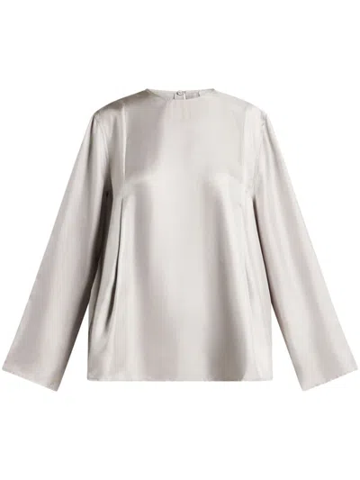 Loulou Studio Adalyn Blouse In Grey
