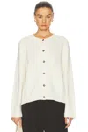 Loulou Studio Aidar Cardigan In Ivory