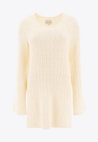 Loulou Studio Aisale Ribbed Mini Dress In White