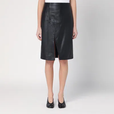 LOULOU STUDIO AKARE BLACK LEATHER SKIRT
