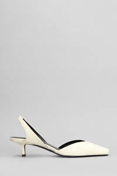 LOULOU STUDIO AKILA PUMPS IN BEIGE LEATHER