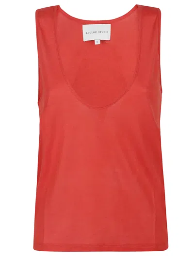 LOULOU STUDIO ALBIA PLUNGING TANK TOP