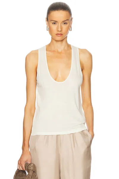 Loulou Studio Albia Tank Top In Ivory