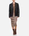 Loulou Studio Stovset Single-breasted Blazer In Black Leather In Black