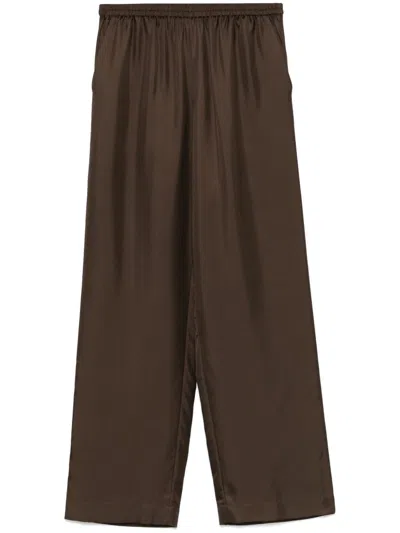 Loulou Studio Alera Straight-leg Trousers In Deep Taupe