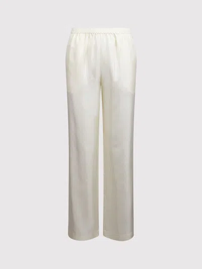 Loulou Studio Alera Wide-leg Silk Trousers In White
