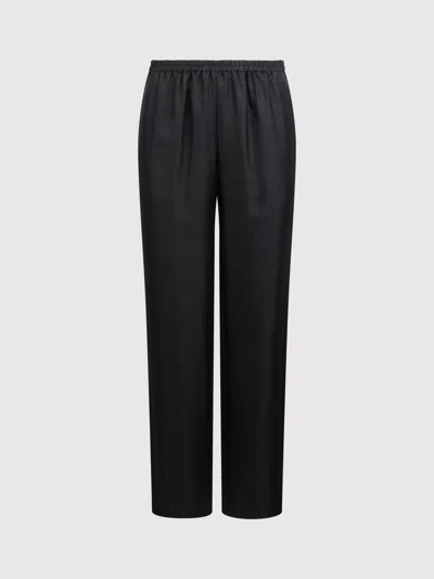Loulou Studio Alera Wide-leg Silk Trousers In Black