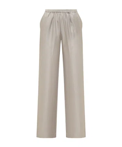 Loulou Studio Alera Wide-leg Silk Trousers In Nude
