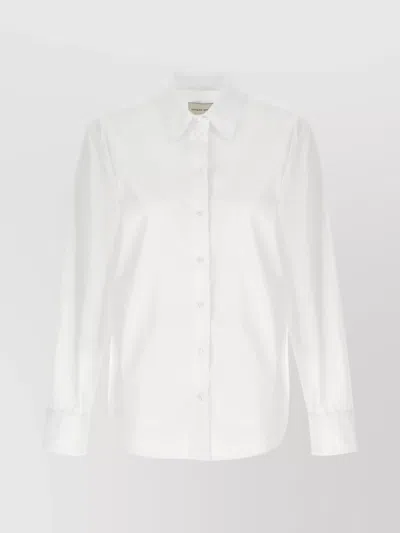 Loulou Studio 'alim' Shirt With Long Sleeves And Pointed Collar In White