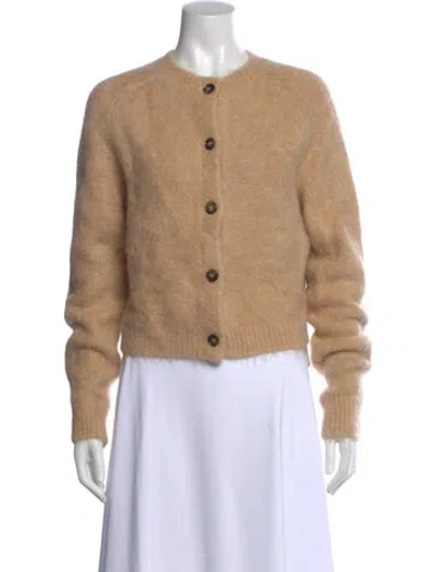Pre-owned Loulou Studio Alpaca Crew Neck Sweater In Neutral