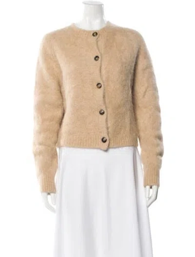 Pre-owned Loulou Studio Alpaca Crew Neck Sweater In Neutral