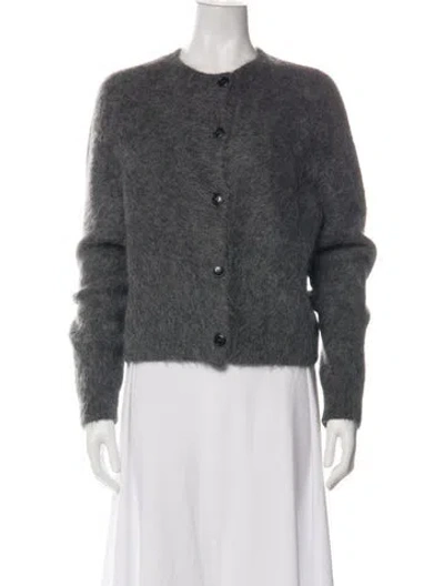 Pre-owned Loulou Studio Alpaca Open Front Sweater In Gray
