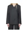 Loulou Studio Gray Altair Blazer In Black