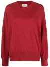 Loulou Studio Klassischer Kaschmirpullover In Red