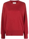 Loulou Studio Klassischer Kaschmirpullover In Red