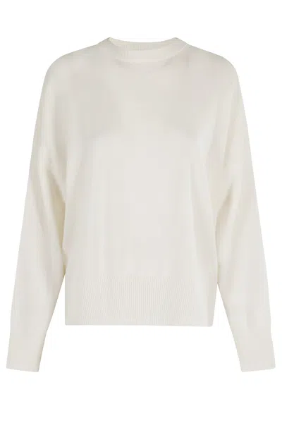 Loulou Studio Anaa Lds Round Neck Sweater In White