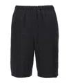 Loulou Studio Andra Elastic-waist Shorts In Black