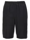 Loulou Studio Silk Zinia Shorts Set In Black