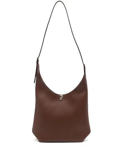 Loulou Studio Andrea Shoulder Bag In Brown