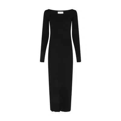 Loulou Studio Knit Long Dress In Black