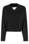 Loulou Studio Anzor Lds V Neck Boxy Sweater In Black