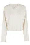 Loulou Studio Anzor Lds V Neck Boxy Sweater In Neutral