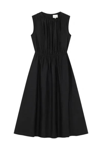 Loulou Studio Aphrodite Midi Dress Woman Black In Cotton