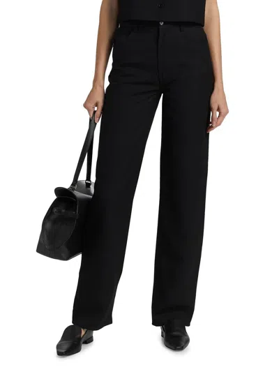 Loulou Studio Ardea Baggy Trousers In Black