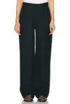 Loulou Studio Mid-rise Baggy Straight-leg Trousers In Black