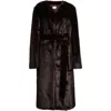 Loulou Studio Loulou De Saison Aritao Belted Faux Fur Coat In Grizzly