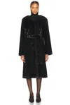 Loulou Studio Loulou De Saison Aritao Belted Faux Fur Coat In Grizzly