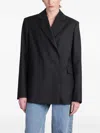 Loulou Studio Arlo Double Breast Wool Blazer In Black