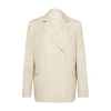 Loulou Studio Arlo Double-breasted Jacket In Beige