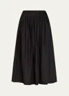 Loulou Studio Silk-blend Maxi Skirt In Black