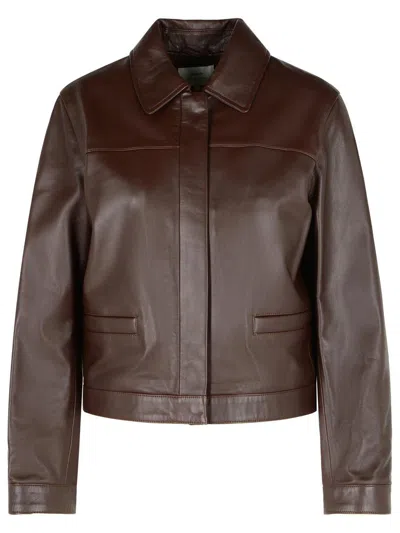 Loulou Studio 'ascot' Brown Leather Jacket
