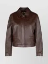 Loulou Studio 'ascot' Brown Leather Jacket In Brown