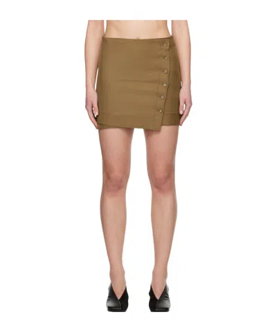 Loulou Studio Asymmetrical Skirt In Brown