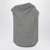 Loulou Studio Lyra Draped Virgin Wool Top In Grey