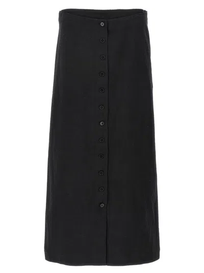 Loulou Studio Atri Skirt Buttons Pockets In Black